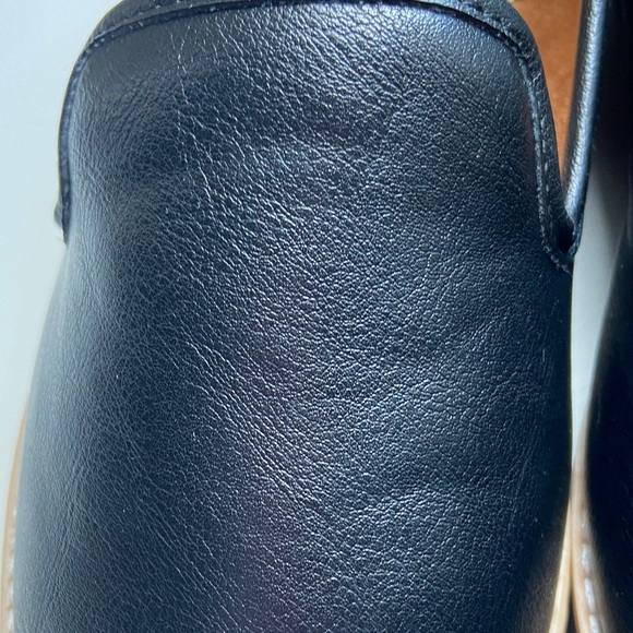 White Mountain Black Leather Slip-On Loafers - Picture 7 of 9